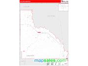 Lafayette County, FL <br /> Wall Map <br /> Zip Code <br /> Red Line Style 2024 Map
