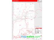 Okaloosa County, FL <br /> Wall Map <br /> Zip Code <br /> Red Line Style 2024 Map