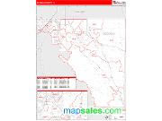 Osceola County, FL <br /> Wall Map <br /> Zip Code <br /> Red Line Style 2024 Map