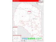 Suwannee County, FL <br /> Wall Map <br /> Zip Code <br /> Red Line Style 2024 Map