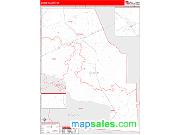 Clinch County, GA <br /> Wall Map <br /> Zip Code <br /> Red Line Style 2024 Map