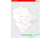 Columbia County, GA <br /> Wall Map <br /> Zip Code <br /> Red Line Style 2024 Map