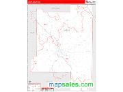 Lamar County, GA <br /> Wall Map <br /> Zip Code <br /> Red Line Style 2024 Map