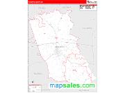 McDuffie County, GA <br /> Wall Map <br /> Zip Code <br /> Red Line Style 2024 Map