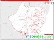 McIntosh County, GA <br /> Wall Map <br /> Zip Code <br /> Red Line Style 2024 Map