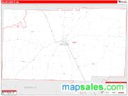 Miller County, GA <br /> Wall Map <br /> Zip Code <br /> Red Line Style 2024 Map