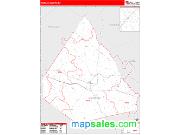 Morgan County, GA <br /> Wall Map <br /> Zip Code <br /> Red Line Style 2024 Map