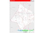 Newton County, GA <br /> Wall Map <br /> Zip Code <br /> Red Line Style 2024 Map