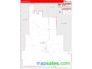 Schley County, GA <br /> Wall Map <br /> Zip Code <br /> Red Line Style 2024 Map