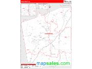 Troup County, GA <br /> Wall Map <br /> Zip Code <br /> Red Line Style 2024 Map