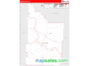 Webster County, GA <br /> Wall Map <br /> Zip Code <br /> Red Line Style 2024 Map