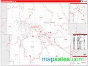 Black Hawk County, IA <br /> Wall Map <br /> Zip Code <br /> Red Line Style 2024 Map
