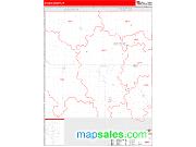 Greene County, IA <br /> Wall Map <br /> Zip Code <br /> Red Line Style 2024 Map