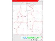 O'Brien County, IA <br /> Wall Map <br /> Zip Code <br /> Red Line Style 2024 Map