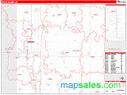 Story County, IA <br /> Wall Map <br /> Zip Code <br /> Red Line Style 2024 Map