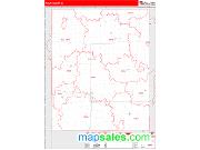 Tama County, IA <br /> Wall Map <br /> Zip Code <br /> Red Line Style 2024 Map