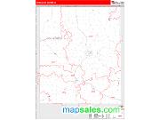 Winneshiek County, IA <br /> Wall Map <br /> Zip Code <br /> Red Line Style 2024 Map