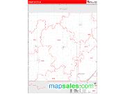 Wright County, IA <br /> Wall Map <br /> Zip Code <br /> Red Line Style 2024 Map