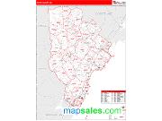 York County, ME <br /> Wall Map <br /> Zip Code <br /> Red Line Style 2024 Map