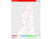 Caroline County, MD <br /> Wall Map <br /> Zip Code <br /> Red Line Style 2024 Map