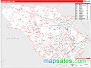 Howard County, MD <br /> Wall Map <br /> Zip Code <br /> Red Line Style 2024 Map