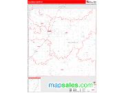 Kalkaska County, MI <br /> Wall Map <br /> Zip Code <br /> Red Line Style 2024 Map
