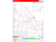 Marquette County, MI <br /> Wall Map <br /> Zip Code <br /> Red Line Style 2024 Map