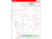 Mason County, MI <br /> Wall Map <br /> Zip Code <br /> Red Line Style 2024 Map
