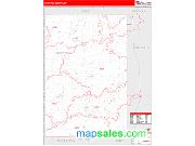 Newaygo County, MI <br /> Wall Map <br /> Zip Code <br /> Red Line Style 2024 Map