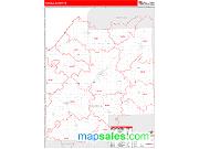 Tuscola County, MI <br /> Wall Map <br /> Zip Code <br /> Red Line Style 2024 Map