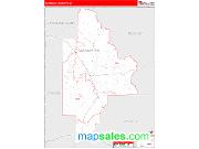 Broadwater County, MT <br /> Wall Map <br /> Zip Code <br /> Red Line Style 2024 Map
