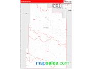 Carter County, MT <br /> Wall Map <br /> Zip Code <br /> Red Line Style 2024 Map