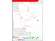Fallon County, MT <br /> Wall Map <br /> Zip Code <br /> Red Line Style 2024 Map