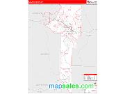 Gallatin County, MT <br /> Wall Map <br /> Zip Code <br /> Red Line Style 2024 Map