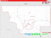 Glacier County, MT <br /> Wall Map <br /> Zip Code <br /> Red Line Style 2024 Map