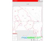 Hill County, MT <br /> Wall Map <br /> Zip Code <br /> Red Line Style 2024 Map
