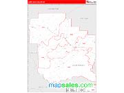 Judith Basin County, MT <br /> Wall Map <br /> Zip Code <br /> Red Line Style 2024 Map
