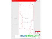 Liberty County, MT <br /> Wall Map <br /> Zip Code <br /> Red Line Style 2024 Map