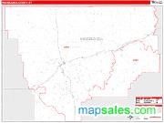 Musselshell County, MT <br /> Wall Map <br /> Zip Code <br /> Red Line Style 2024 Map