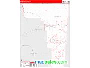 Rosebud County, MT <br /> Wall Map <br /> Zip Code <br /> Red Line Style 2024 Map