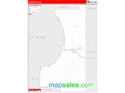Wibaux County, MT <br /> Wall Map <br /> Zip Code <br /> Red Line Style 2024 Map
