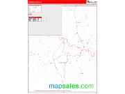 Lincoln County, NV <br /> Wall Map <br /> Zip Code <br /> Red Line Style 2024 Map
