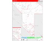Nye County, NV <br /> Wall Map <br /> Zip Code <br /> Red Line Style 2024 Map