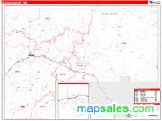 McKinley County, NM <br /> Wall Map <br /> Zip Code <br /> Red Line Style 2024 Map