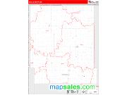 Griggs County, ND <br /> Wall Map <br /> Zip Code <br /> Red Line Style 2024 Map