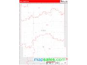 Steele County, ND <br /> Wall Map <br /> Zip Code <br /> Red Line Style 2024 Map