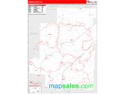 Morrow County, OH <br /> Wall Map <br /> Zip Code <br /> Red Line Style 2024 Map