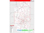 Summit County, OH <br /> Wall Map <br /> Zip Code <br /> Red Line Style 2024 Map