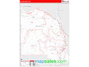 Columbia County, OR <br /> Wall Map <br /> Zip Code <br /> Red Line Style 2024 Map
