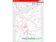 Jackson County, OR <br /> Wall Map <br /> Zip Code <br /> Red Line Style 2024 Map